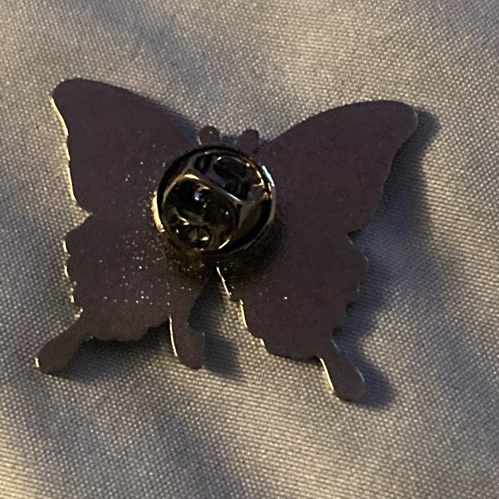 Pink Butterfly Ribbon Brooch - Picture 2 of 2